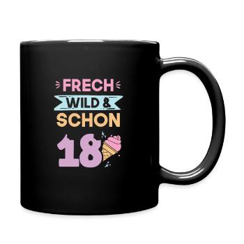 18 Jahre Geburtstag Eis essen - Tasse einfarbig - Schwarz - Rechts