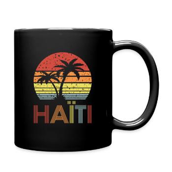 Haiti - Tasse einfarbig - Schwarz - Rechts