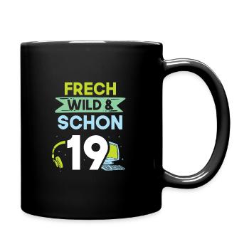 19 Jahre Geburtstag Gamer Gaming - Tasse einfarbig - Schwarz - Rechts