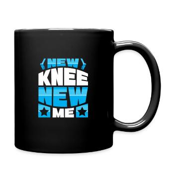 New Knee new me - Tasse einfarbig - Schwarz - Rechts