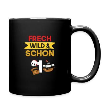Geschenk 1 Jahr Geburtstag Pirat - Tasse einfarbig - Schwarz - Rechts