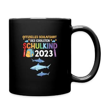 Hai Schulanfang Schulkind 2023 - Tasse einfarbig - Schwarz - Rechts