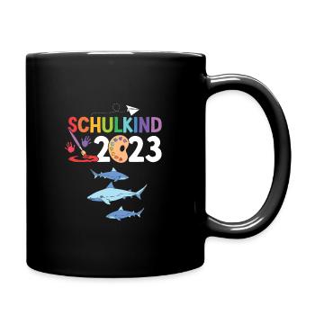 Hai Schulanfang Schulkind 2023 - Tasse einfarbig - Schwarz - Rechts