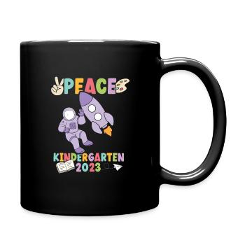 Astonaut Peace Kindergarten 2023 - Tasse einfarbig - Schwarz - Rechts