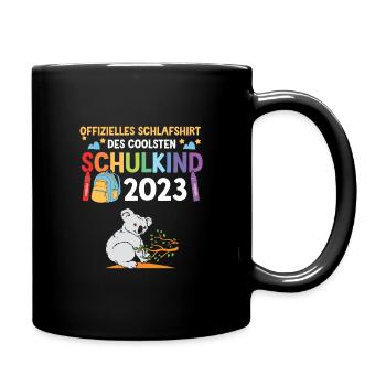 Koala Schulanfang Schulkind 2023 - Tasse einfarbig - Schwarz - Rechts