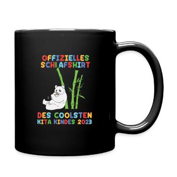 Panda Kita Kindergarten 2023 - Tasse einfarbig - Schwarz - Rechts