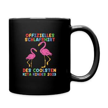 Flamingo Kita Kindergarten 2023 - Tasse einfarbig - Schwarz - Rechts