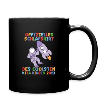 Astonaut Kita Kindergarten 2023 - Tasse einfarbig - Schwarz - Rechts