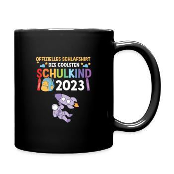 Astonaut Schulanfang Schulkind 2023 - Tasse einfarbig - Schwarz - Rechts
