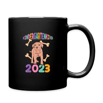 Hund Kita Kindergarten 2023 - Tasse einfarbig - Schwarz - Rechts