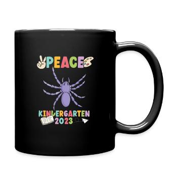 Spinne Peace Kindergarten 2023 - Tasse einfarbig - Schwarz - Rechts