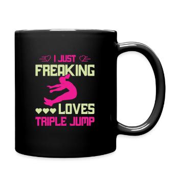 talk about Tripple Jump - Tasse einfarbig - Schwarz - Rechts
