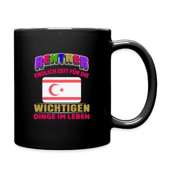 Rentner Rente Rentenbeginn Zypern - Tasse einfarbig - Schwarz - Rechts