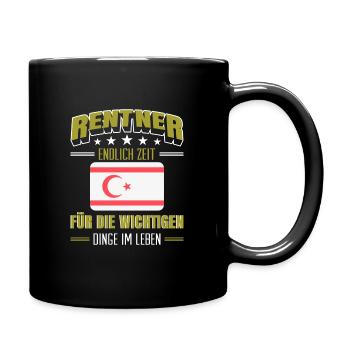 Rentner Rente Rentenbeginn Zypern - Tasse einfarbig - Schwarz - Rechts