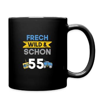 Geschenk 55 Jahre Geburtstag Spielzeug Auto - Tasse einfarbig - Schwarz - Rechts
