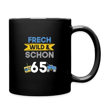 Geschenk 65 Jahre Geburtstag Spielzeug Auto - Tasse einfarbig - Schwarz - Rechts