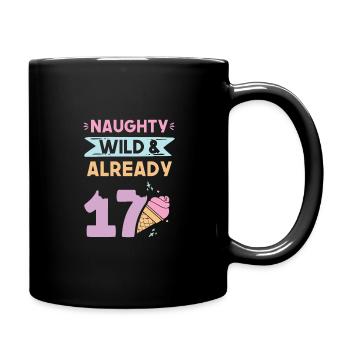 17 Jahre Geburtstag Eis essen - Tasse einfarbig - Schwarz - Rechts