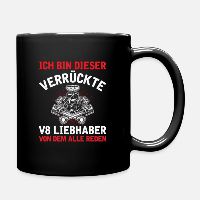 8 Zylinder Tuner Tuning V8 - Tasse einfarbig - Schwarz