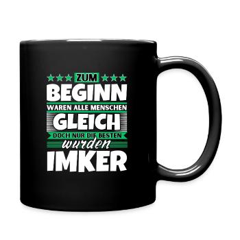 Zum Beginn gleich die besten wurden Imker - Tasse einfarbig - Schwarz - Rechts