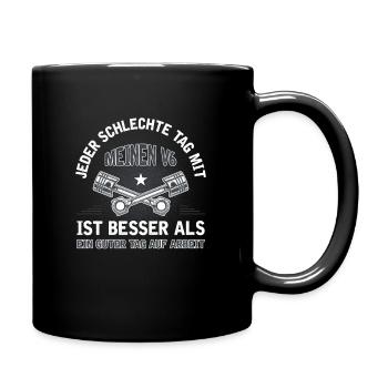 6 Zylinder Tuner Tuning V6 - Tasse einfarbig - Schwarz - Rechts