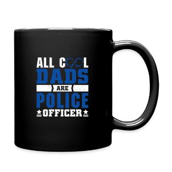 Polizei Polizist Polizeibeamte - Tasse einfarbig - Schwarz - Rechts