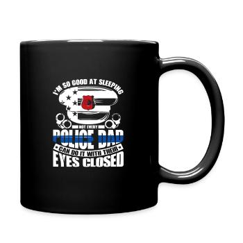 Polizei Polizist Polizeibeamte - Tasse einfarbig - Schwarz - Rechts