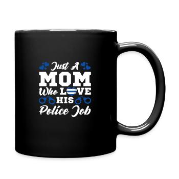 Polizei Polizist Polizeibeamte - Tasse einfarbig - Schwarz - Rechts