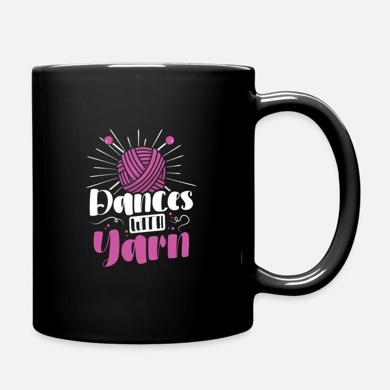 Dances with yarn - Tasse einfarbig - Schwarz