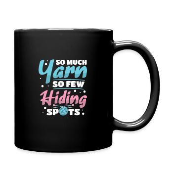 Tant de laine, si peu de cachettes - Mug uni - noir - Droite