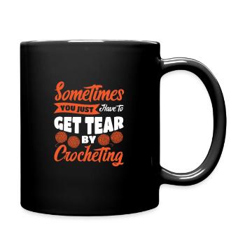 just have to get tear by crocheting - Tasse einfarbig - Schwarz - Rechts
