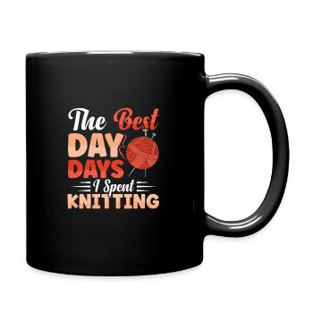 Les meilleurs jours que j’ai passés à tricoter - Mug uni - noir - Droite