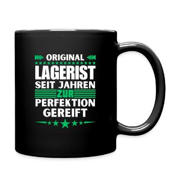 Warehouse clerk matured to perfection - Full Colour Mug - black - Right