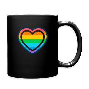Regenbogen-Liebe - Tasse einfarbig - Schwarz - Rechts