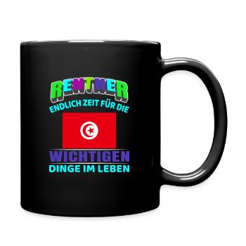 Rentner Rente Rentenbeginn Tunesien - Tasse einfarbig - Schwarz - Rechts