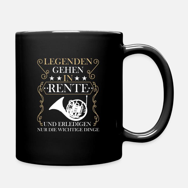 Rentner Rente Rentenbeginn Waldhorn - Tasse einfarbig - Schwarz