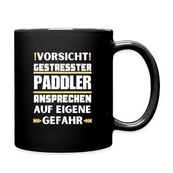 Don't talk to stressed paddlers! - Full Colour Mug - black - Right