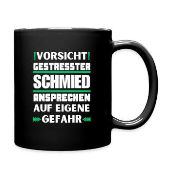 Don't talk to stressed blacksmith! - Full Colour Mug - black - Right