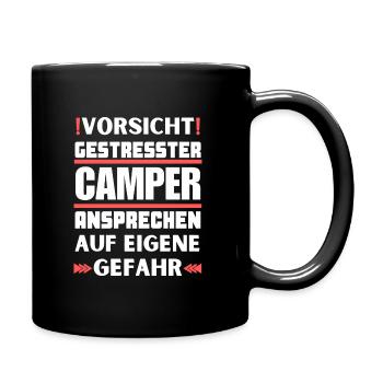 Ne parlez pas aux campeurs stressés ! - Mug uni - noir - Droite