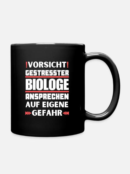 Don't talk to stressed biologist! - Full Colour Mug - black