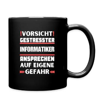 Ne parlez pas à un informaticien stressé ! - Mug uni - noir - Droite