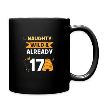 17 Jahre Geburtstag Imker Biene - Tasse einfarbig - Schwarz - Rechts