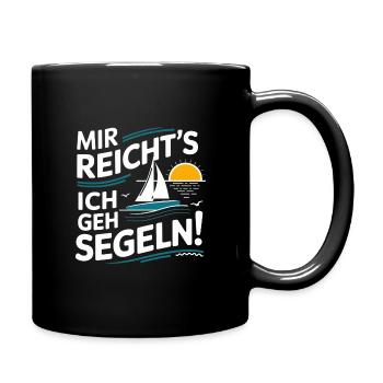 I've had enough – I'm going sailing | Sailboat - Full Colour Mug - black - Right