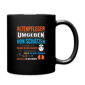 Altenpflege Pfleger Pflegepersonal Pflegekraft - Tasse einfarbig - Schwarz - Rechts