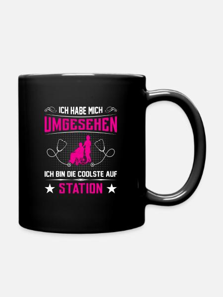 Altenpfleger Geschenk Altenpflege Pflegefachkraft - Tasse einfarbig - Schwarz
