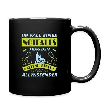 Altenpfleger Geschenk Altenpflege Pflegefachkraft - Tasse einfarbig - Schwarz - Rechts