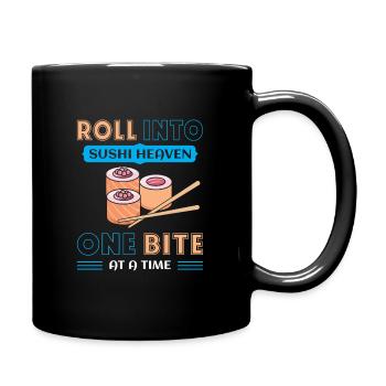 Sushi Japan Essen Sushi-Mahlzeit - Tasse einfarbig - Schwarz - Rechts