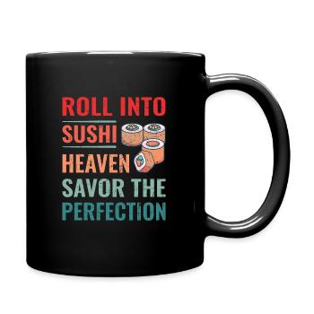 Sushi Japan Essen Sushi-Mahlzeit - Tasse einfarbig - Schwarz - Rechts