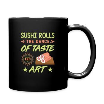 Sushi Japan Essen Sushi-Mahlzeit - Tasse einfarbig - Schwarz - Rechts