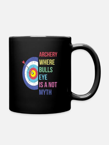 Bogenschießen Bogenschütze - Tasse einfarbig - Schwarz