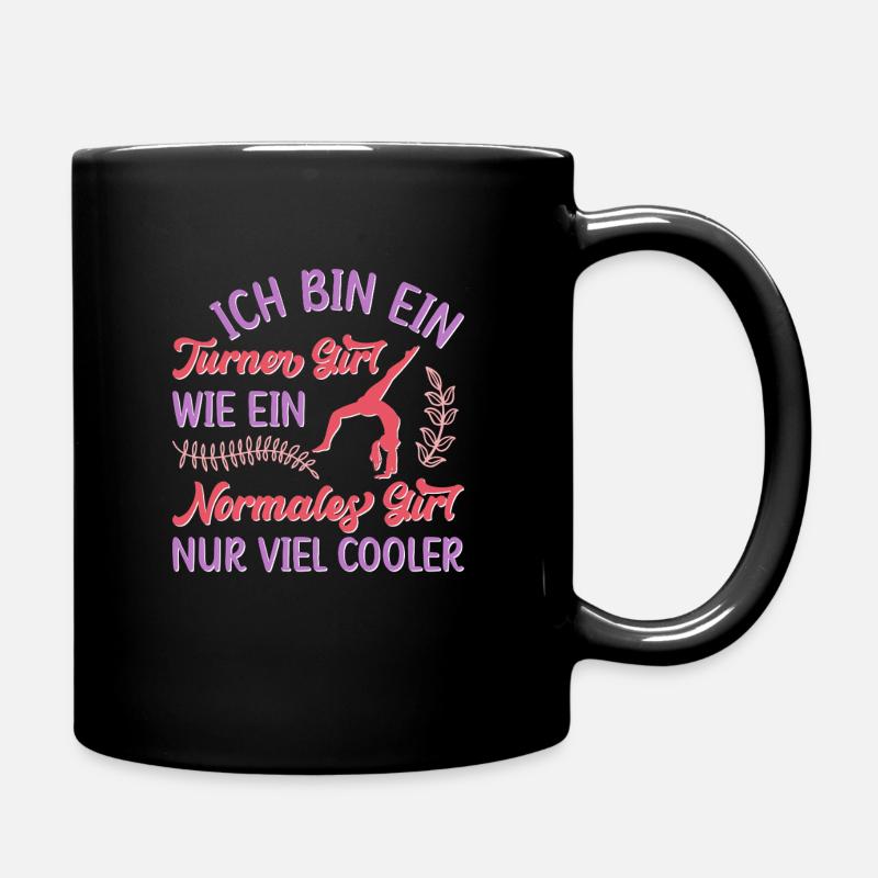 Turnen Mädchen Gymnastik Turnanzug Turnerin - Tasse einfarbig - Schwarz